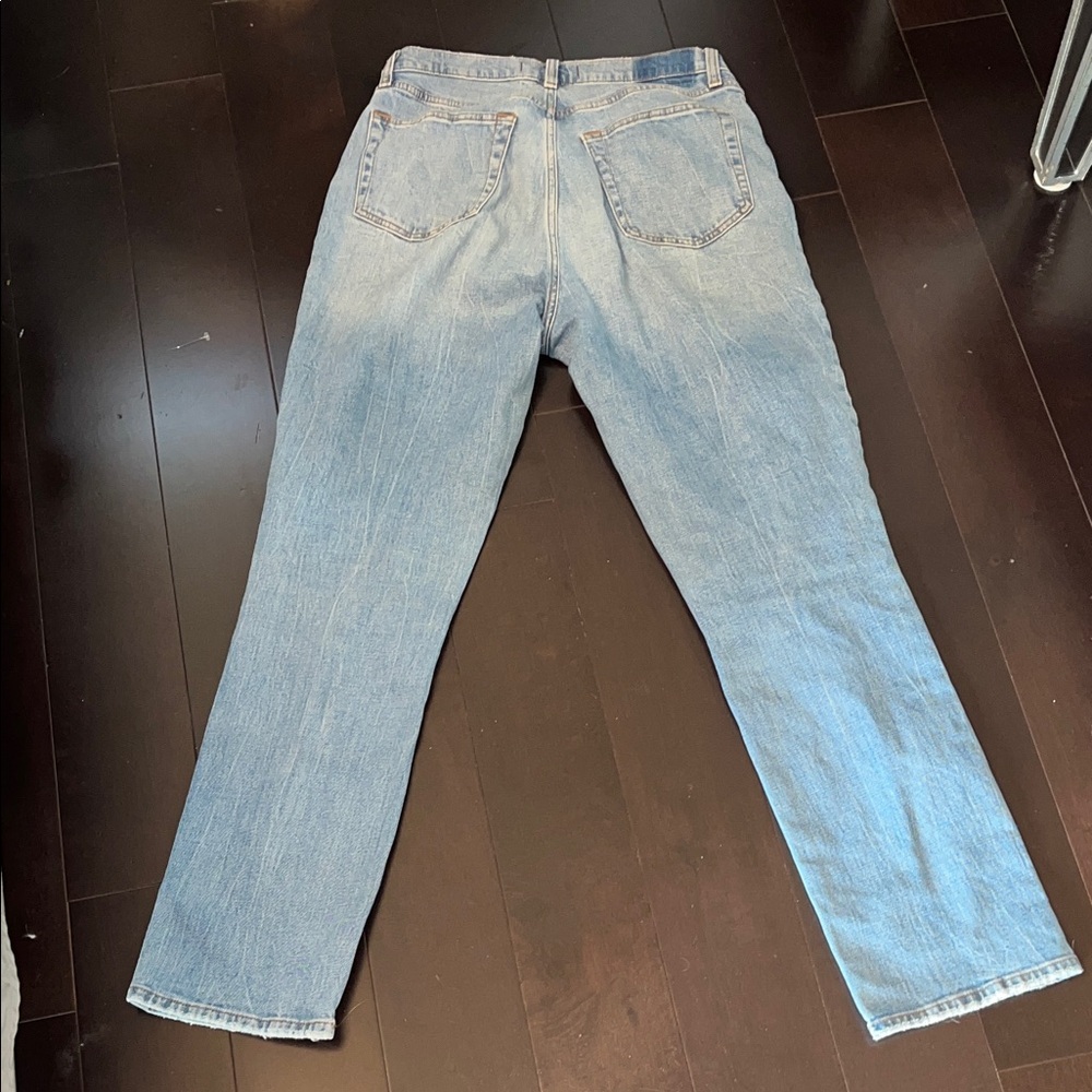 Abercrombie & Fitch Light Blue Straight Leg Jeans - Picture 4 of 8